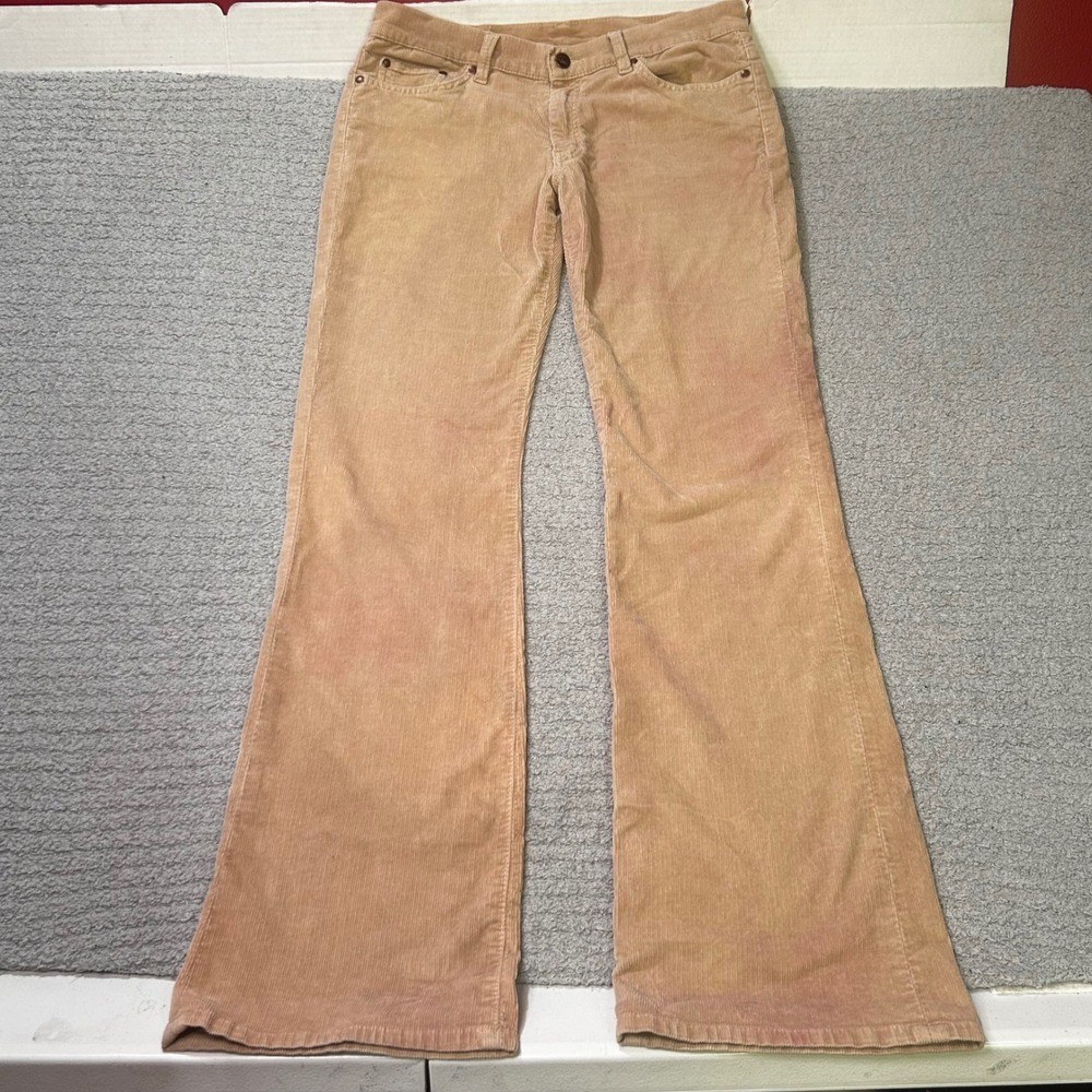 Lacoste Corduroy Pants Flare 44 Tan Beige Vintage Preppy Dark Academia Retro